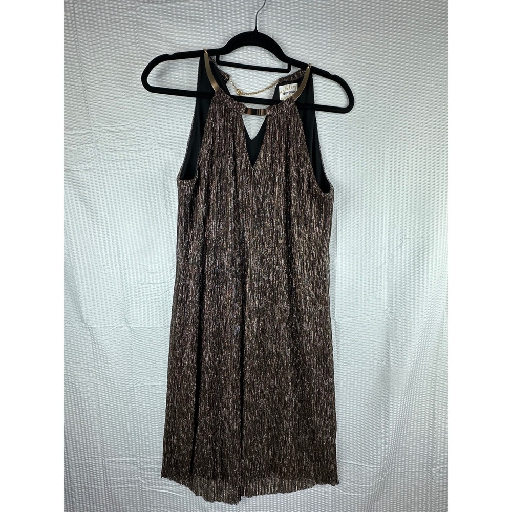 Ashley Graham Dress BEYOND‎ Adult size 10 MetallicGold/Black